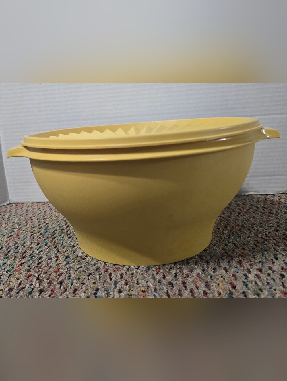 Vintage Yellow Tupperware Storage Container w/ Lid 880-1